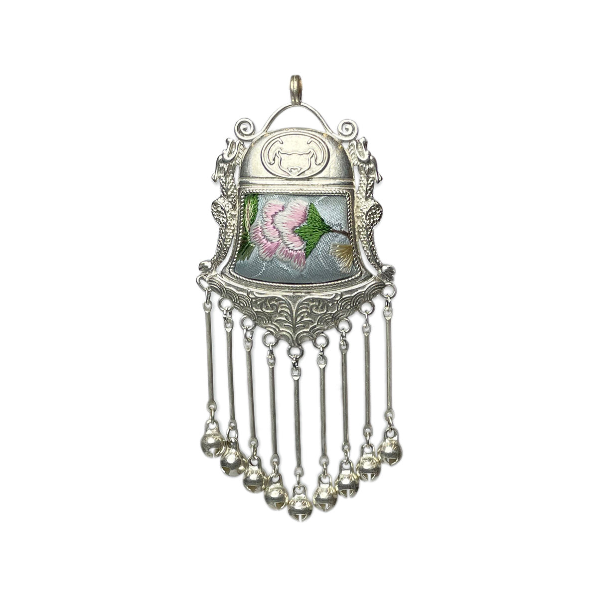 Miao Ethnic Hand-Embroidered, Geometric, Pendant/V15
