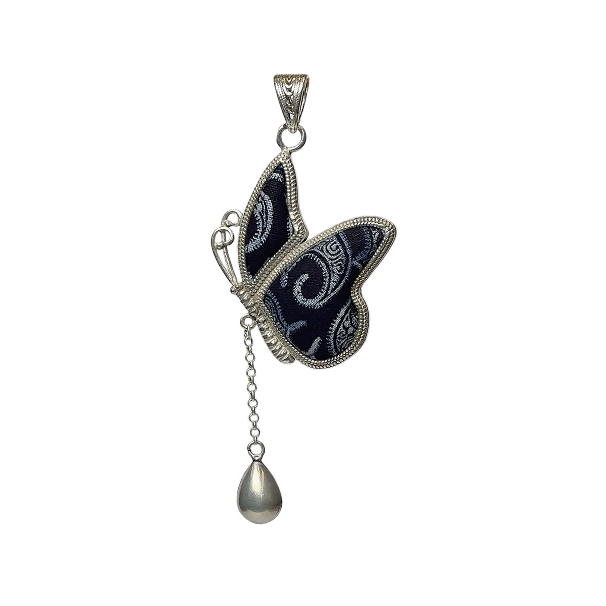 Miao Ethnic Hand-Embroidered, Butterfly Mother for protection, Pendant/M18