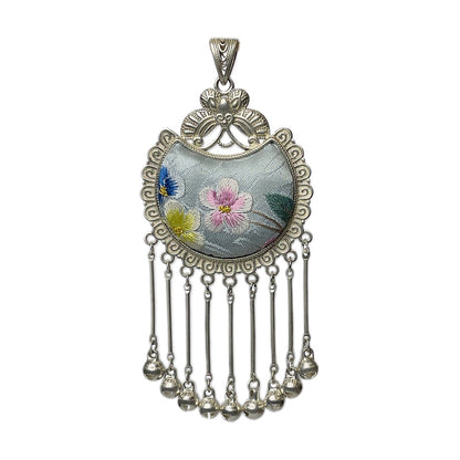 Miao Ethnic Hand-Embroidered, Butterfly Mother for protection, Pendant/M17
