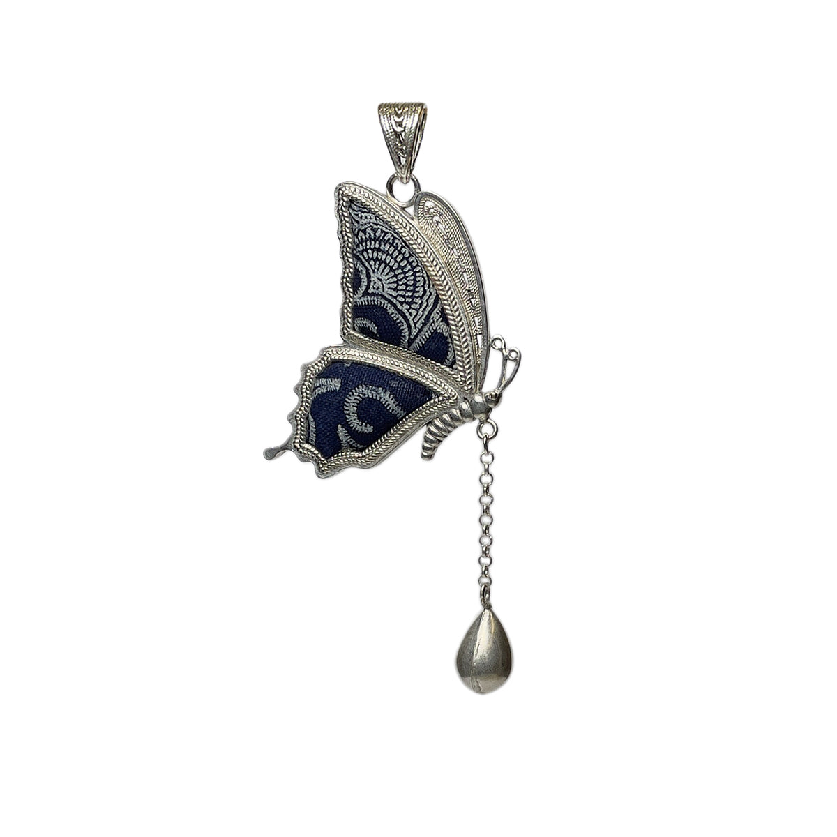 Miao Ethnic Hand-Embroidered, Butterfly Mother for protection, Pendant/M18