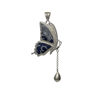 Miao Ethnic Hand-Embroidered, Butterfly Mother for protection, Pendant/M18