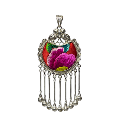 Miao Ethnic Hand-Embroidered, Butterfly Mother for protection, Pendant/M17