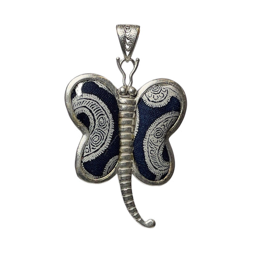 Miao Ethnic Hand-Embroidered, Butterfly Mother for protection, Pendant/M22