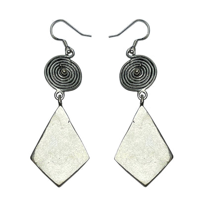 Miao Ethnic Hand-Embroidered,BronzeDrum for luck ,Earrings/B7
