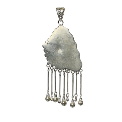 Miao Ethnic Hand-Embroidered, Geometric, Pendant/V24