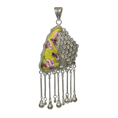 Miao Ethnic Hand-Embroidered, Geometric, Pendant/V24