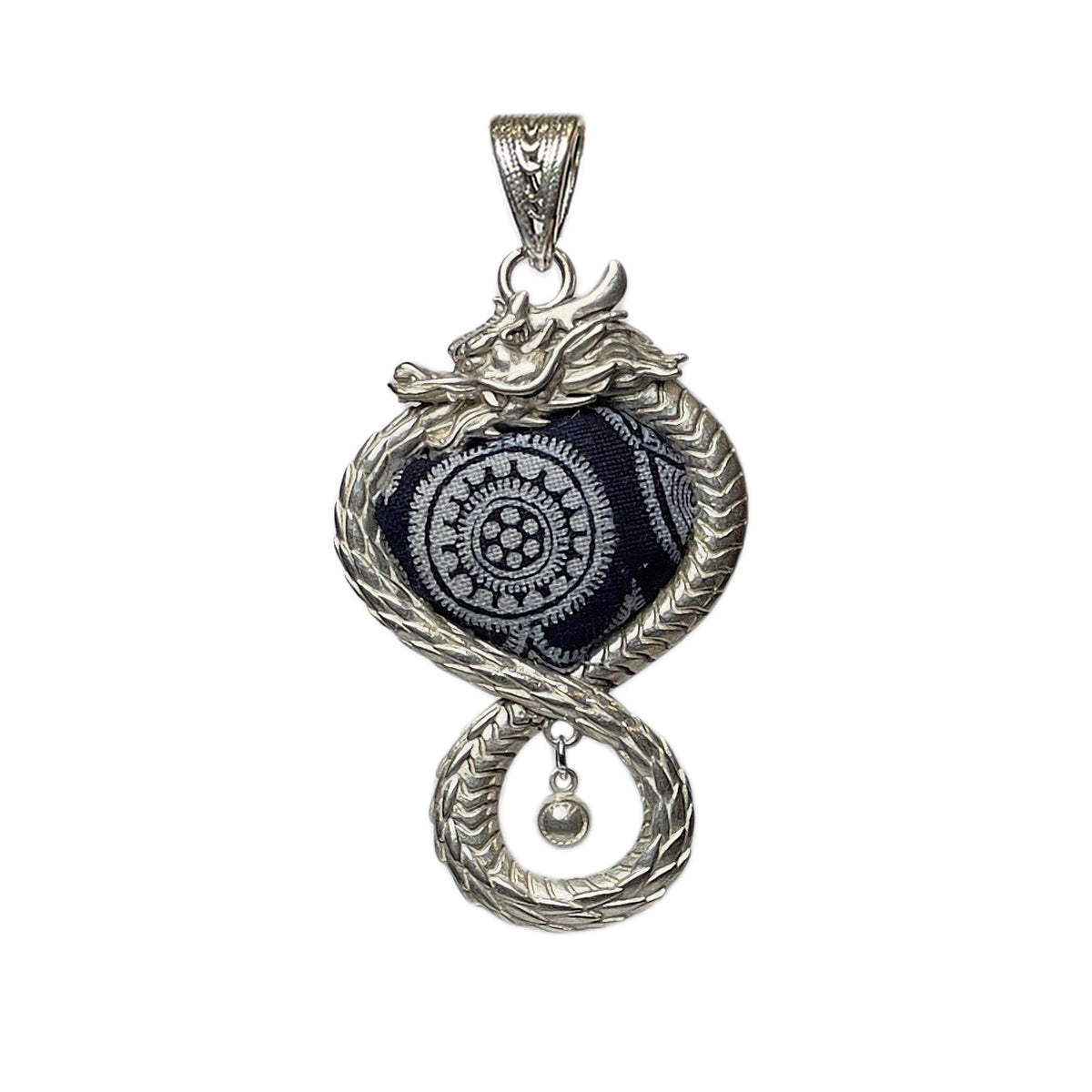 Miao Ethnic Hand-Embroidered, MiaoDragon for luck, Pendant/S4
