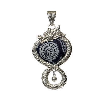 Miao Ethnic Hand-Embroidered, MiaoDragon for luck, Pendant/S4
