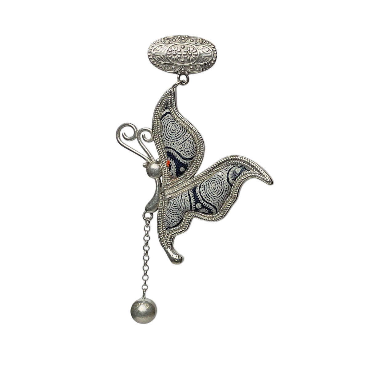 Miao Ethnic Hand-Embroidered, Butterfly Mother for protection, Pendant/M18