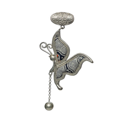 Miao Ethnic Hand-Embroidered, Butterfly Mother for protection, Pendant/M18