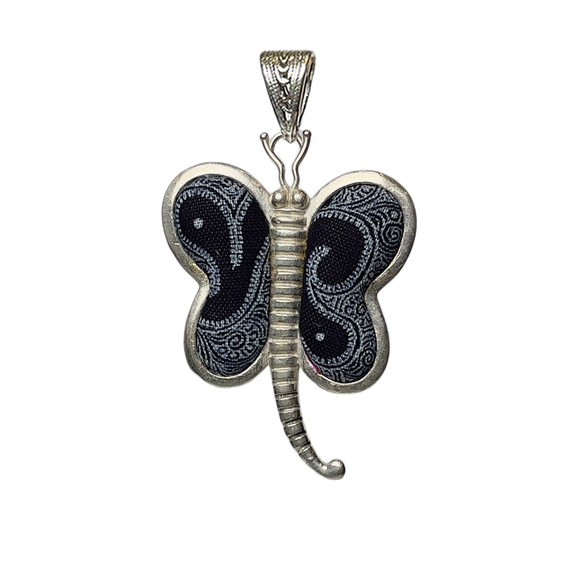 Miao Ethnic Hand-Embroidered, Butterfly Mother for protection, Pendant/M22