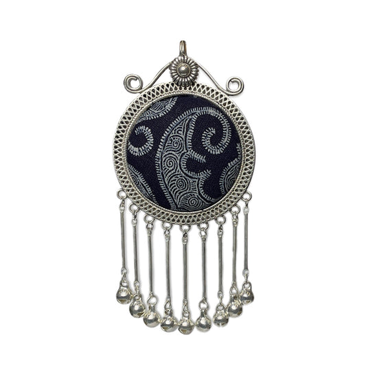 Miao Ethnic Hand-Embroidered, Circle for blessing, Pendant/R30