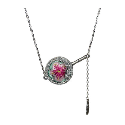 Miao Ethnic Hand-Embroidered, TuanShan for happiness, Pendant/O31