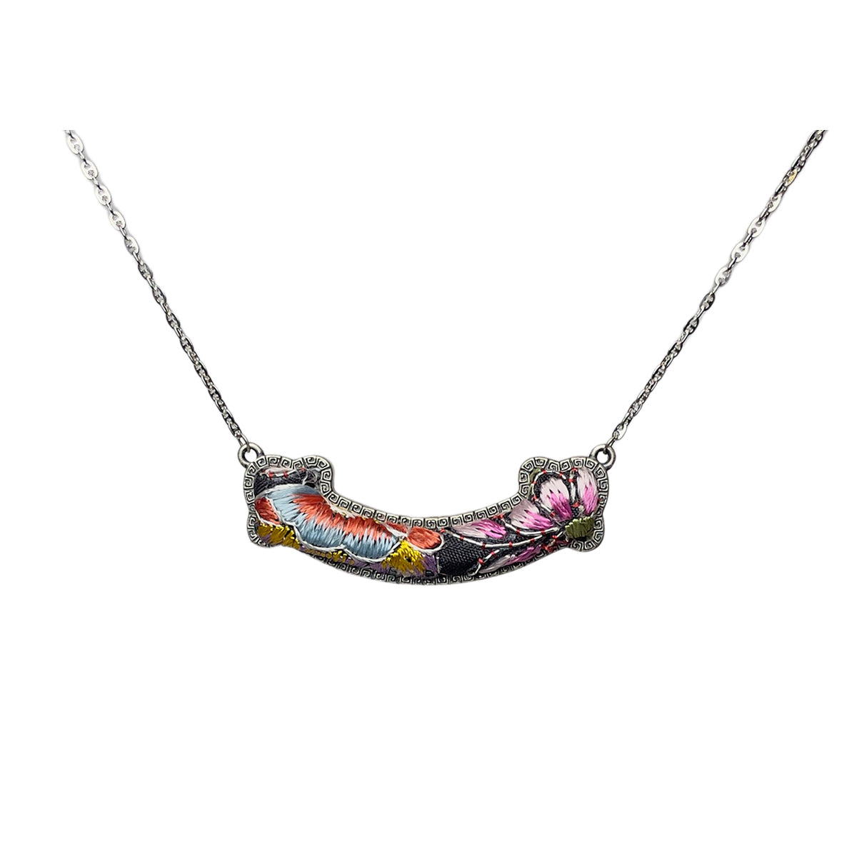 Miao Ethnic Hand-Embroidered, RuYi for luck, Pendant/P32
