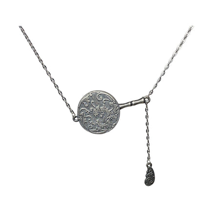Miao Ethnic Hand-Embroidered, TuanShan for happiness, Pendant/O31