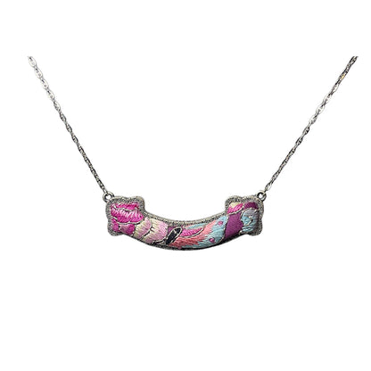 Miao Ethnic Hand-Embroidered, RuYi for luck, Pendant/P32