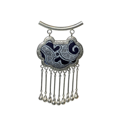 Miao Ethnic Hand-Embroidered, Long Life Lock for health, Pendant/Q33