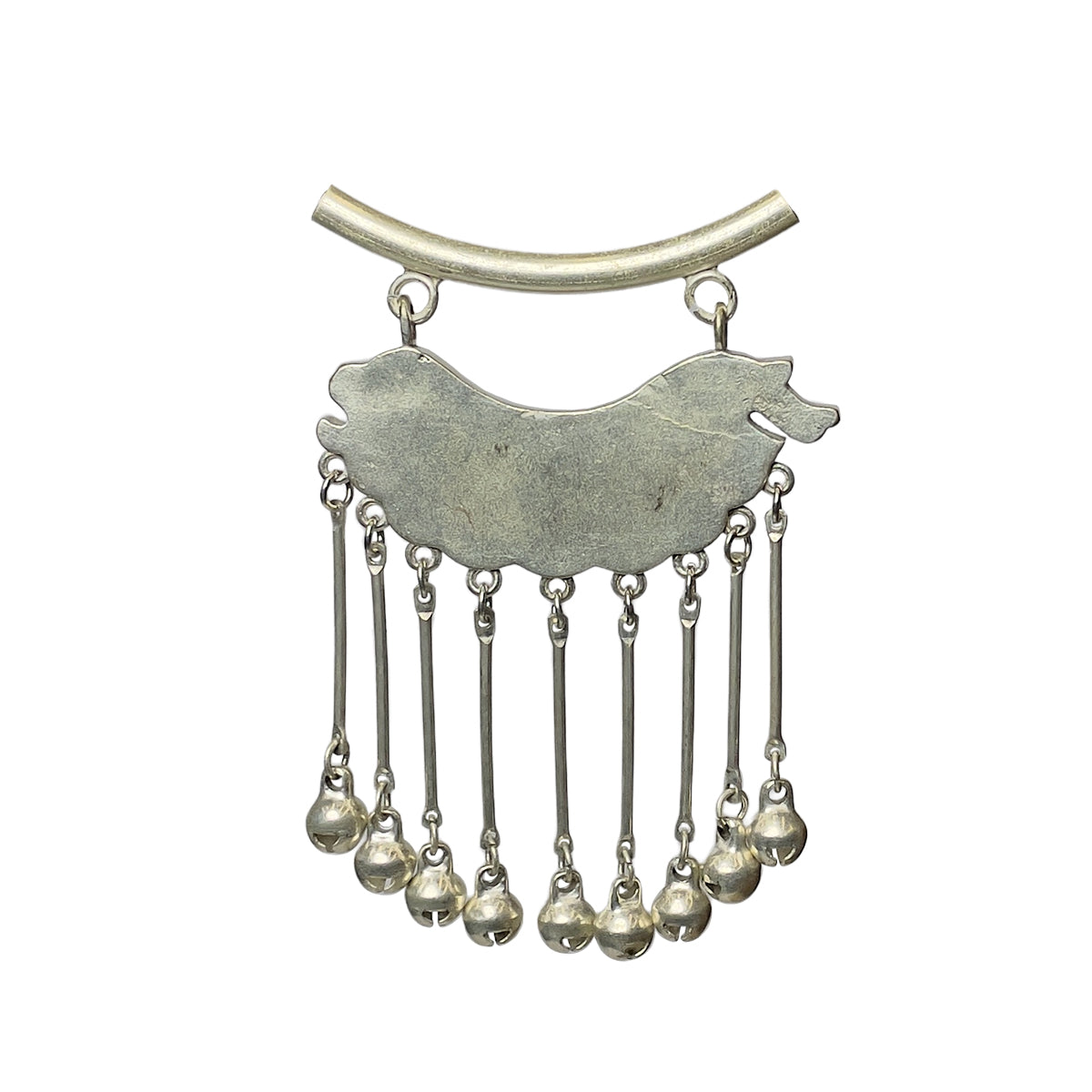 Miao Ethnic Hand-Embroidered, Geometric, Pendant/V25