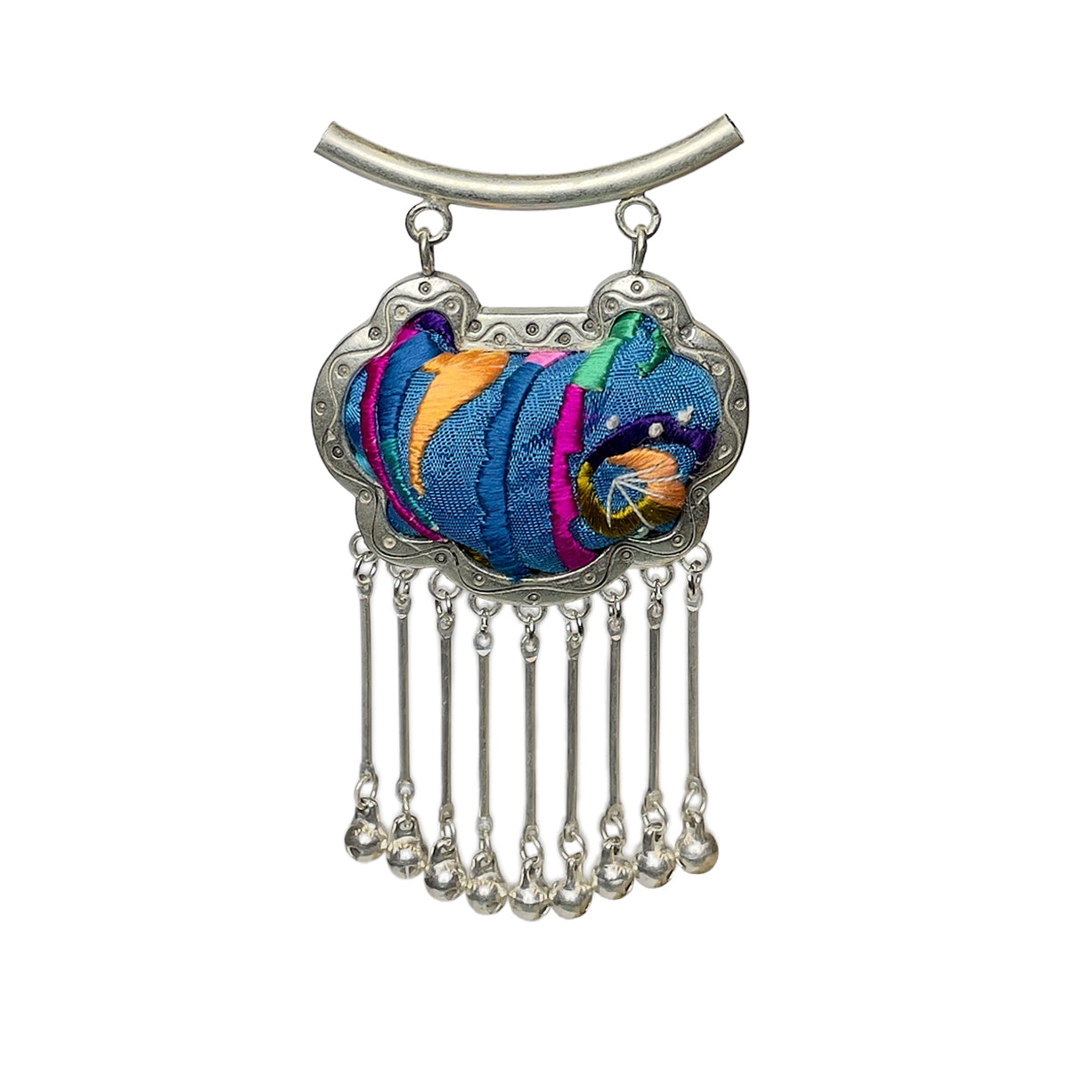 Miao Ethnic Hand-Embroidered, Long Life Lock for health, Pendant/Q33