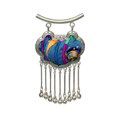 Miao Ethnic Hand-Embroidered, Long Life Lock for health, Pendant/Q33