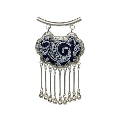 Miao Ethnic Hand-Embroidered, Long Life Lock for health, Pendant/Q33
