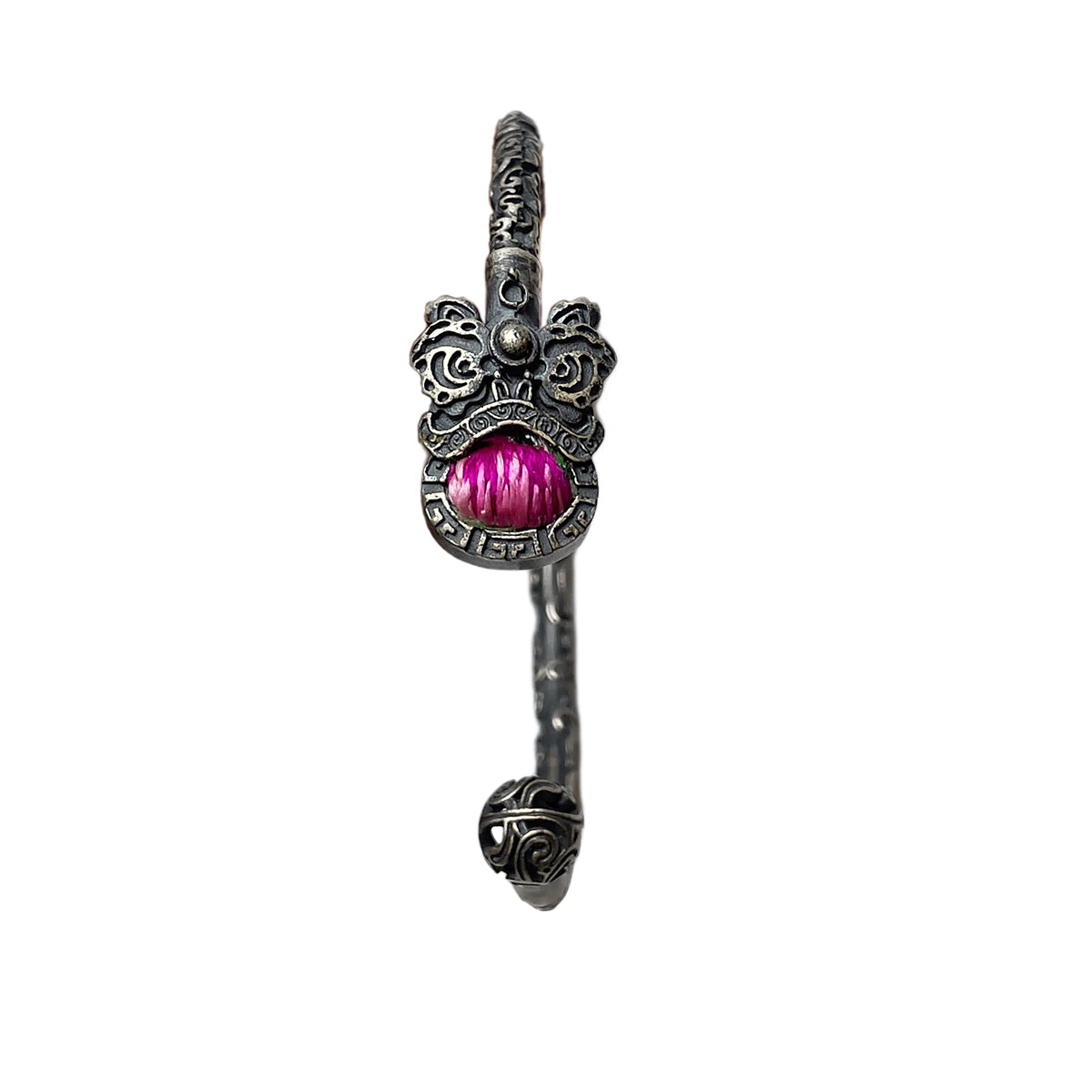 Miao Ethnic Hand-Embroidered, Lion for Power, Bracelet/W