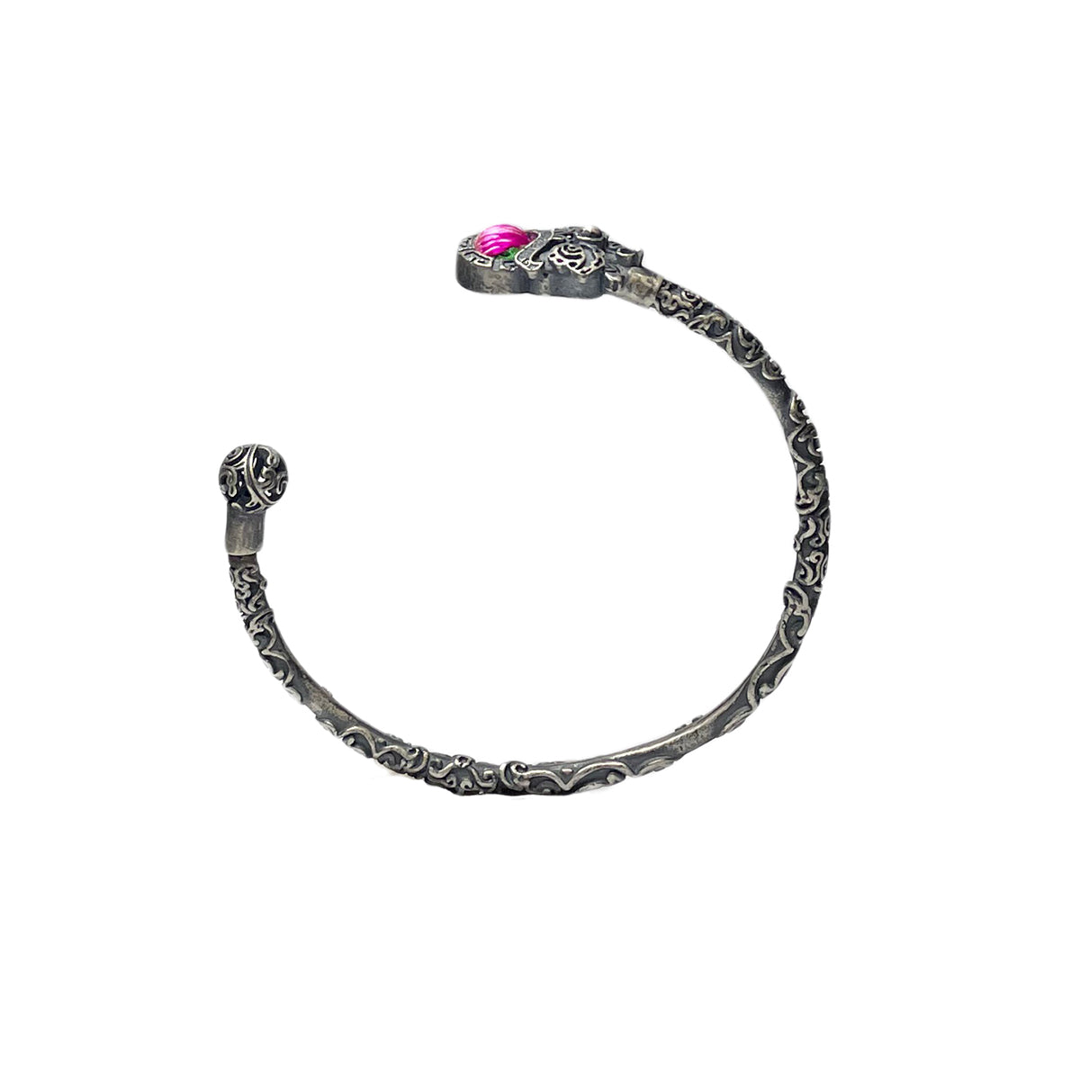 Miao Ethnic Hand-Embroidered, Lion for Power, Bracelet/W