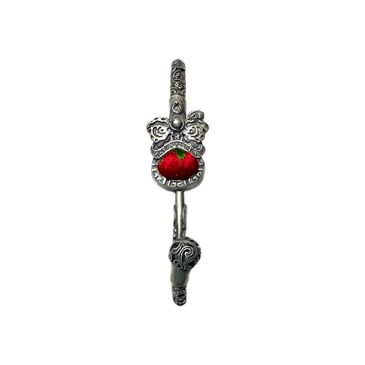 Miao Ethnic Hand-Embroidered, Lion for Power, Bracelet/W