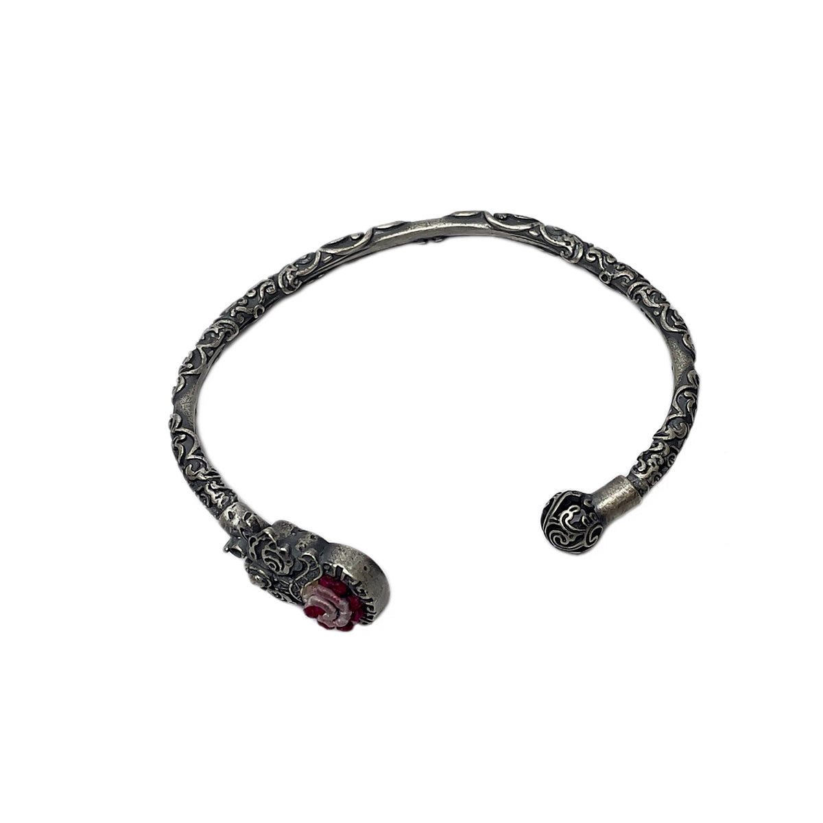 Miao Ethnic Hand-Embroidered, Lion for Power, Bracelet/W