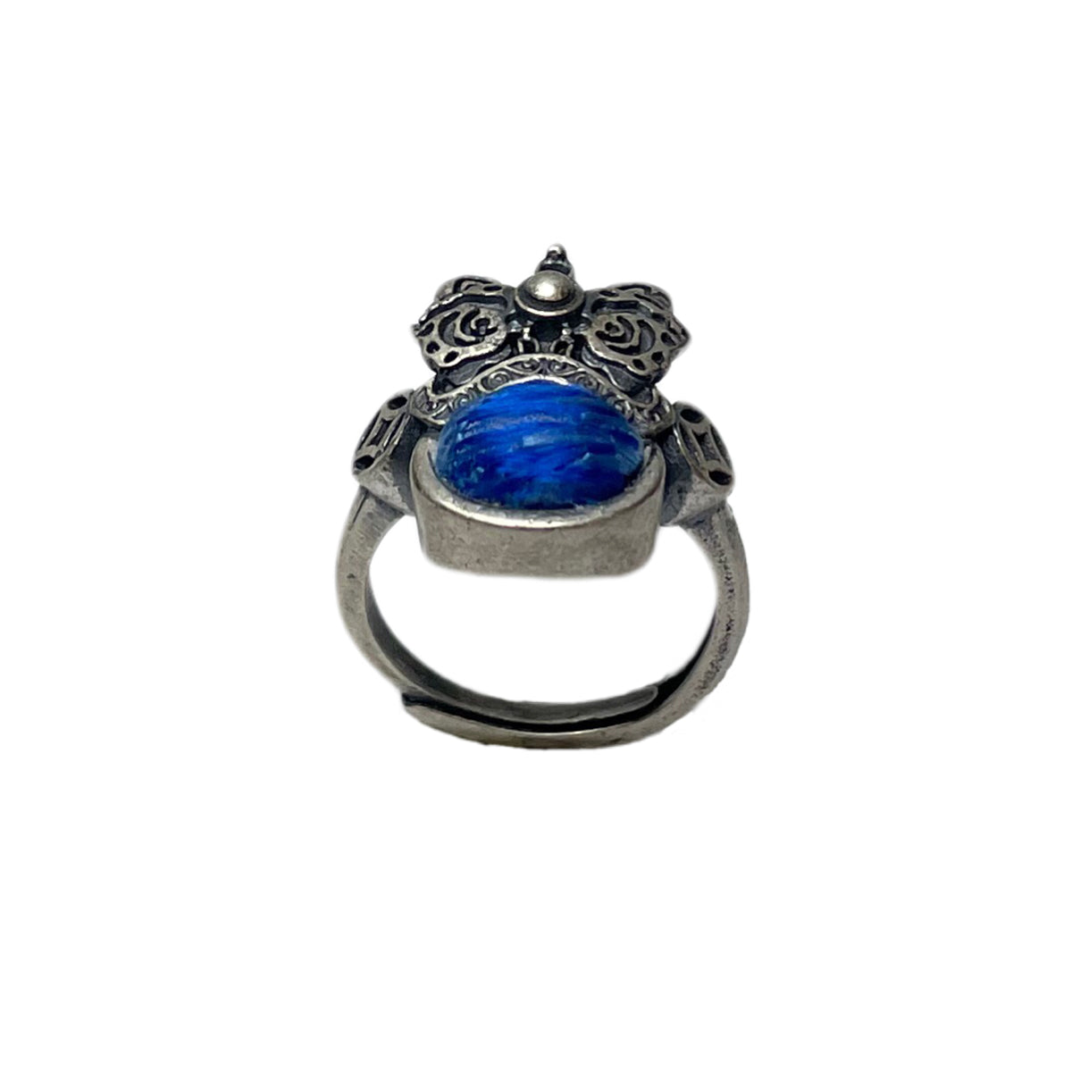 Miao Ethnic Hand-Embroidered, Lion for Power, Ring/X