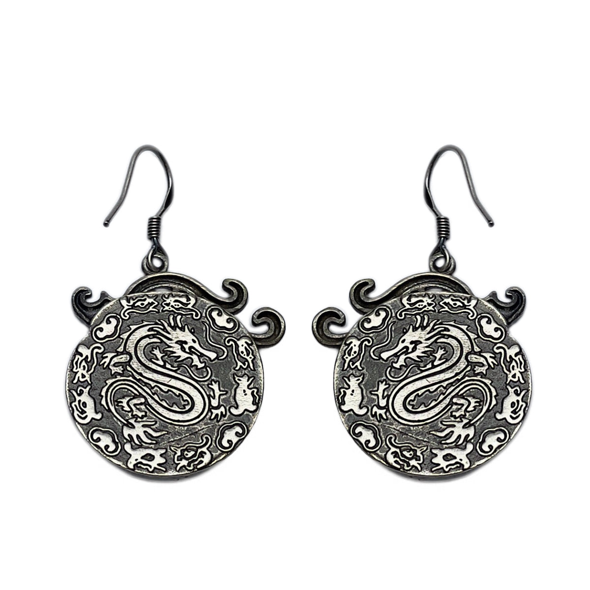 Miao Ethnic Hand-Embroidered,MiaoDragon for luck ,Earrings/D14