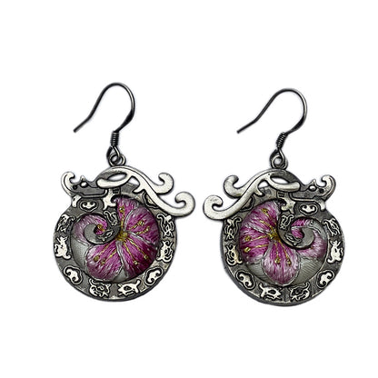 Miao Ethnic Hand-Embroidered,MiaoDragon for luck ,Earrings/D14