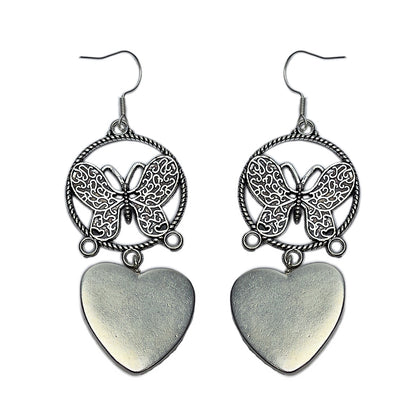 Miao Ethnic Hand-Embroidered, Butterfly Mother for protection, Earrings/C15