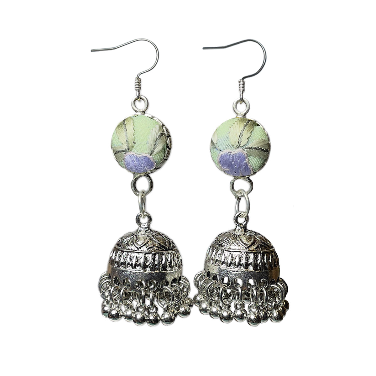 Miao Ethnic Hand-Embroidered,Bell for luck ,Earrings/H25