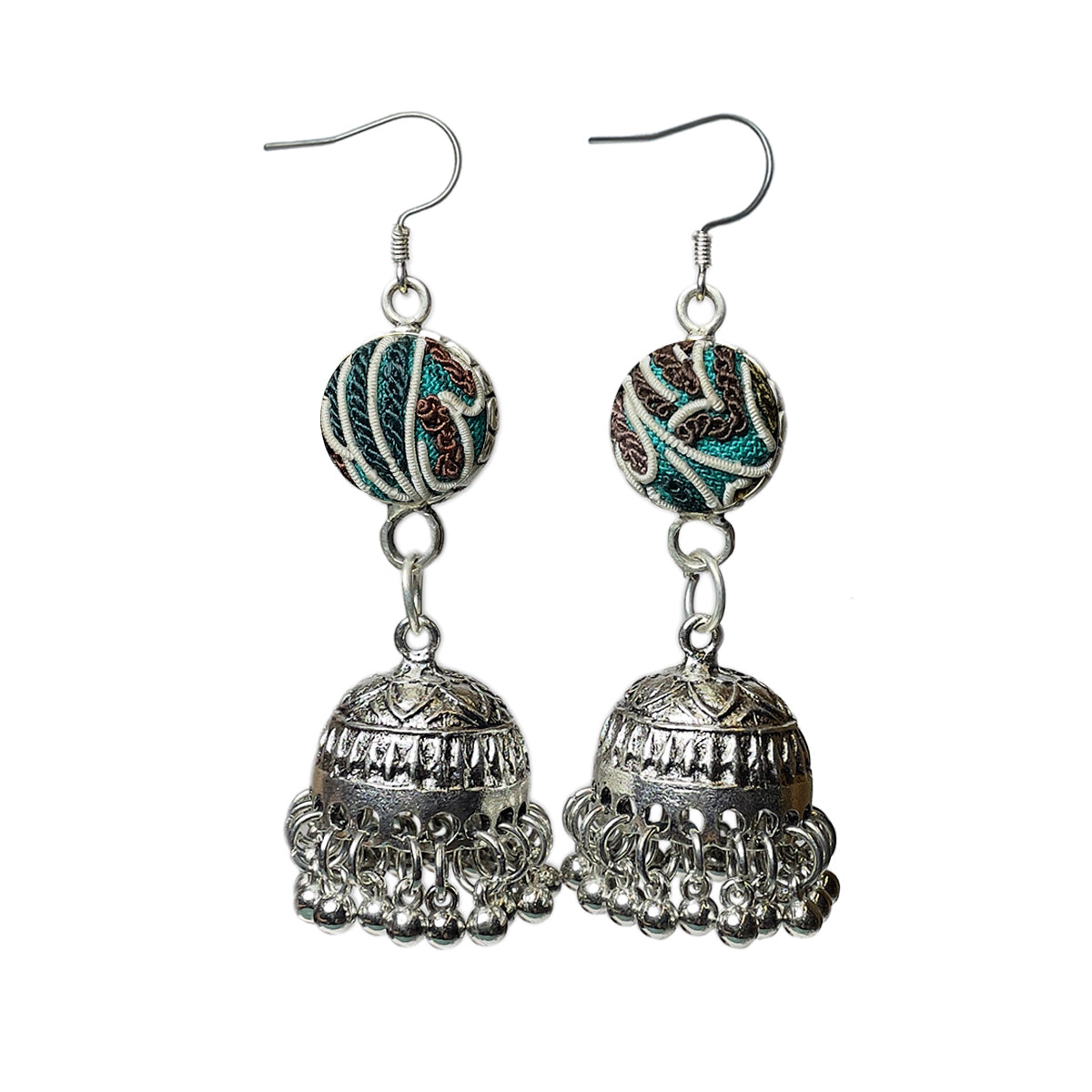 Miao Ethnic Hand-Embroidered,Bell for luck ,Earrings/H25