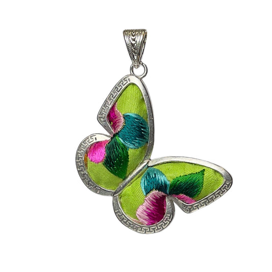 Miao Ethnic Hand-Embroidered, Butterfly Mother for protection, Pendant/M8