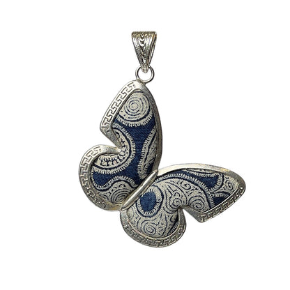 Miao Ethnic Hand-Embroidered, Butterfly Mother for protection, Pendant/M8