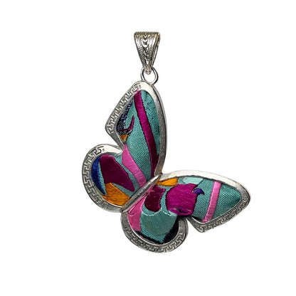 Miao Ethnic Hand-Embroidered, Butterfly Mother for protection, Pendant/M8