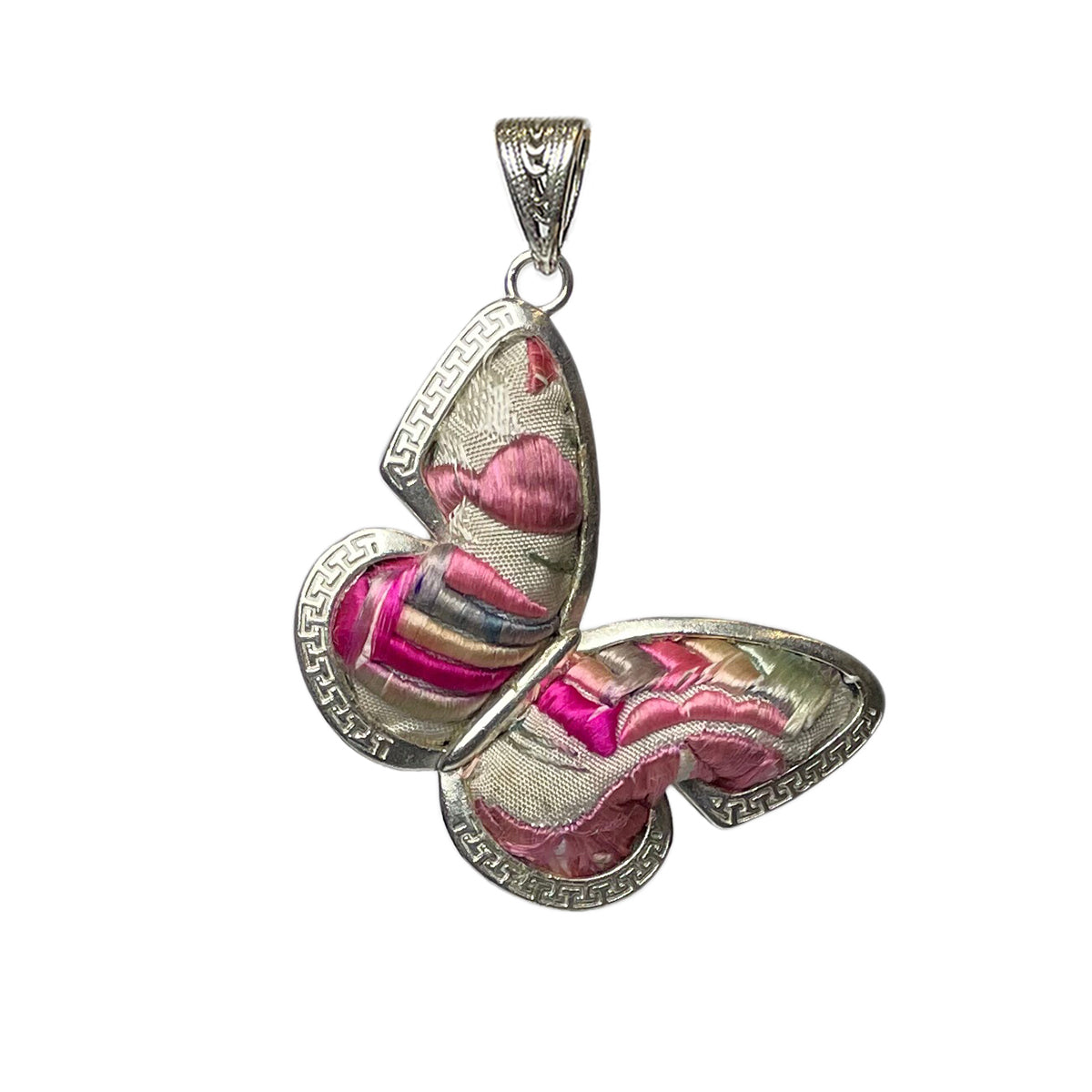 Miao Ethnic Hand-Embroidered, Butterfly Mother for protection, Pendant/M8